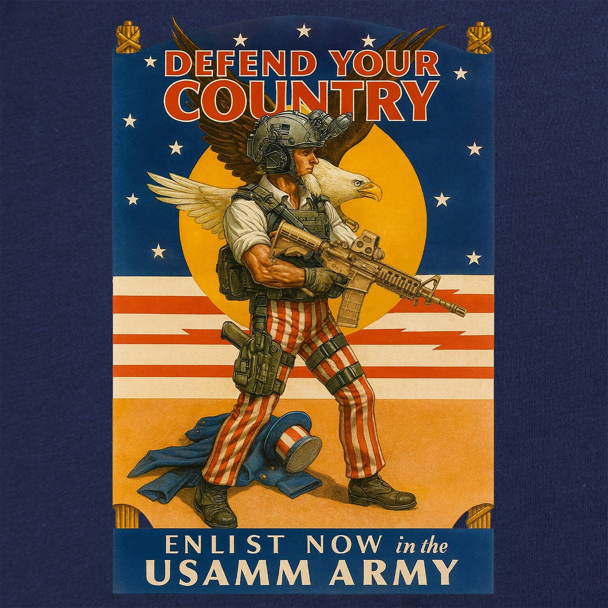 USAMM Army Uncle Sam Version 2 T-Shirt Shirts 