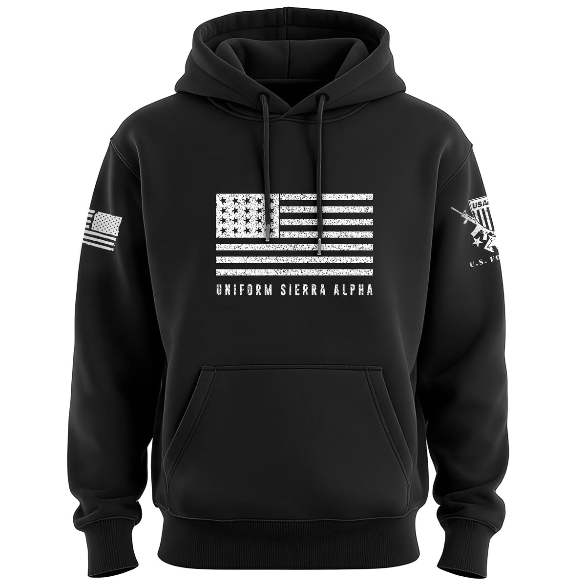 Uniform Sierra Alpha Bottom Tactical Hoodie Hoodies 100364-S-BK