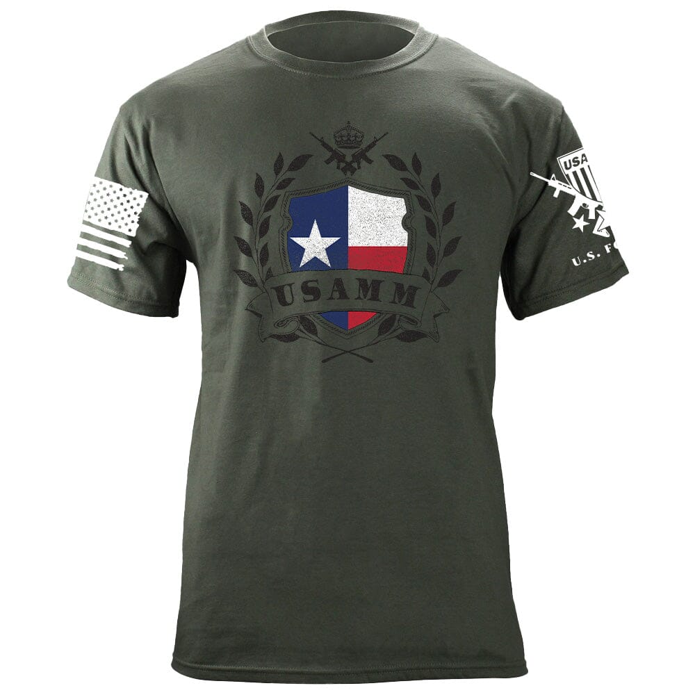 USAMM Shield Texas Flag T-Shirt Shirts 87075-3XL-MG