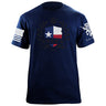 USAMM Shield Texas Flag T-Shirt Shirts 87075-S-NAVY