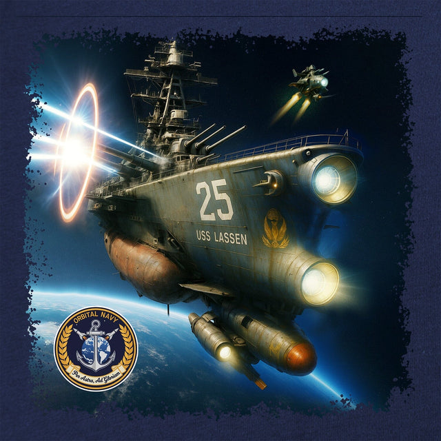 USS Lassen Orbital T-Shirt Shirts 