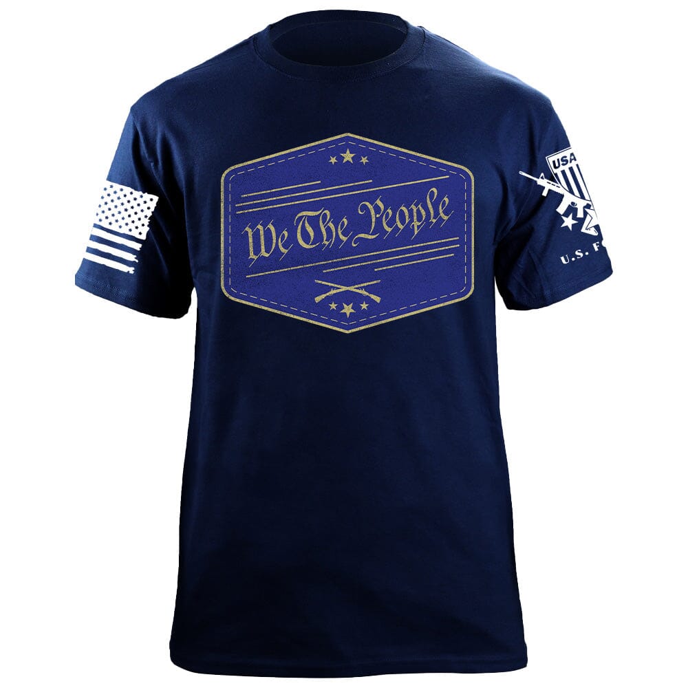We The People Badge Blue T-Shirt Shirts 87098-S-NAVY