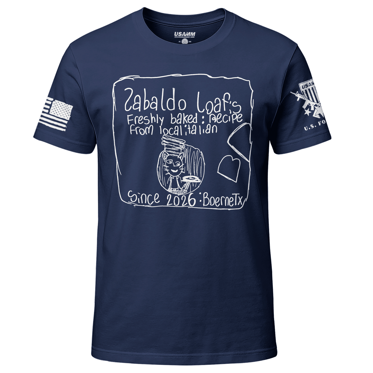 Zabaldo Loafs T-Shirt Shirts 88230-S-NAVY