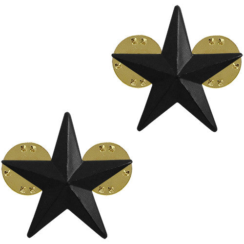 Army Subdued Black Metal Rank - Enlisted and Officer Rank 6617