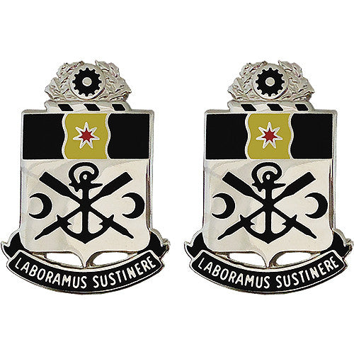 10th Engineer Battalion Unit Crest (Laboramus Sustinere) Army Unit Crests 