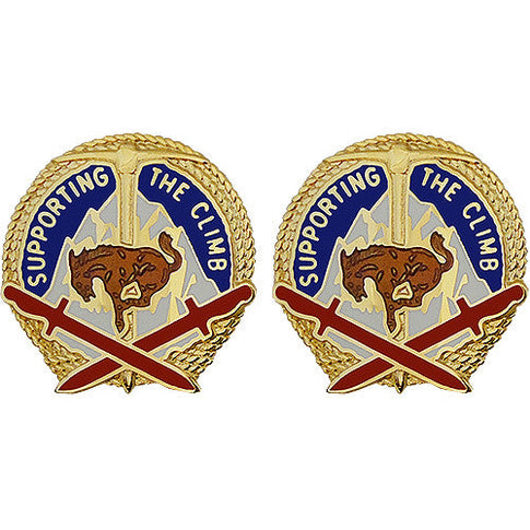 10th Sustainment Brigade Unit Crest (Supporting the Climb) - Sold in Pairs