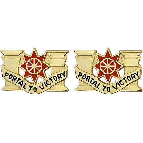 10th Transportation Battalion Unit Crest (Portal to Victory) Army Unit Crests 