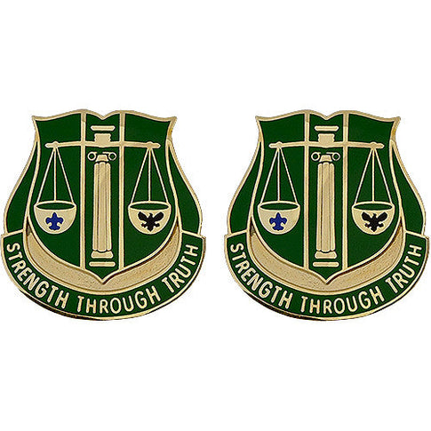 11th Military Police Battalion Unit Crest (Strength Through Truth) - Sold in Pairs