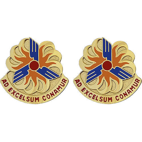 12th Aviation Brigade Unit Crest (Ad Excelsum Conamur) - Sold in Pairs