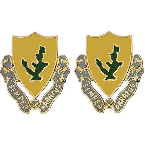12th Cavalry Regiment Unit Crest (Semper Paratus) - Sold in Pairs