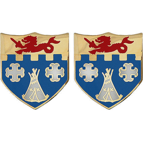 12th Infantry Regiment Unit Crest (No Motto) - Sold in Pairs