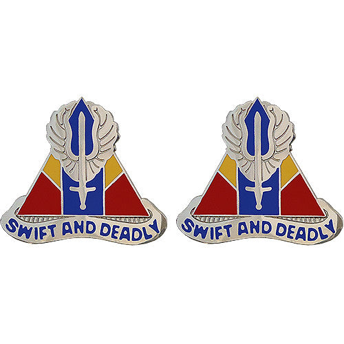 13th Aviation Regiment Unit Crest (Swift and Deadly) Army Unit Crests 
