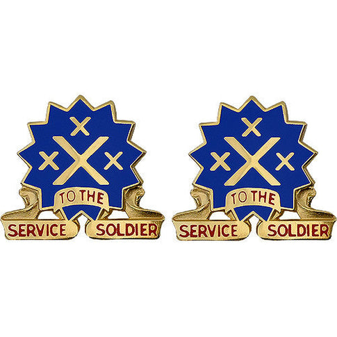 13th Sustainment Command (Expeditionary) Unit Crest (Service to the Soldier) - Sold in Pairs