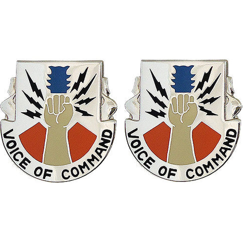 13th Signal Battalion Unit Crest (Voice of Command) - Sold in Pairs