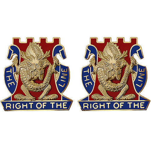 14th Infantry Regiment Unit Crest (The Right of the Line) - Sold in Pairs