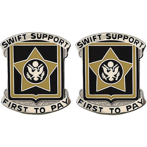 15th Finance Battalion Unit Crest (Swift Support First To Pay) - Sold in Pairs