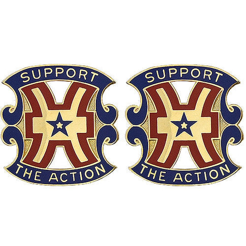15th Support Brigade Unit Crest (Support the Action) - Sold in Pairs