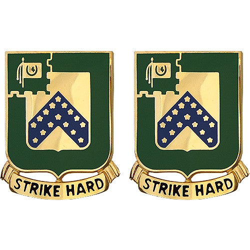 16th Cavalry Regiment Unit Crest (Strike Hard) Army Unit Crests 