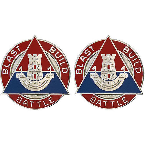 16th Engineer Brigade Unit Crest (Blast Build Battle) - Sold in Pairs