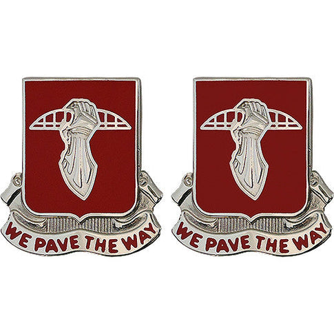 17th Engineer Battalion Unit Crest (We Pave the Way) - Sold in Pairs