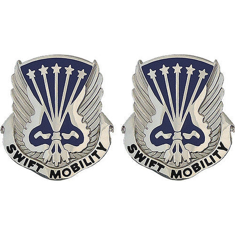 18th Aviation Battalion Unit Crest (Swift Mobility) - Sold in Pairs