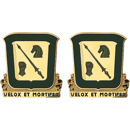 18th Cavalry Regiment Unit Crest (Velox Et Mortifer) Army Unit Crests 