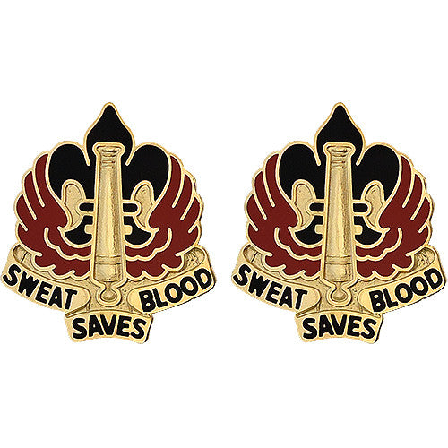 18th Fires Brigade Unit Crest (Sweat Saves Blood) Army Unit Crests 