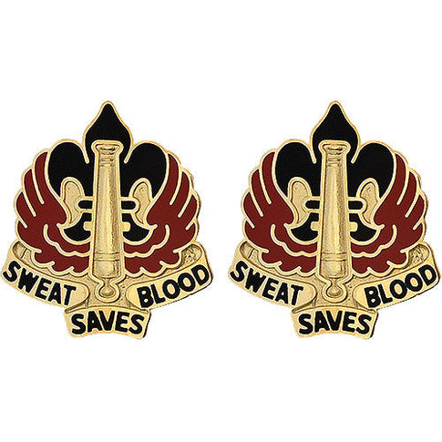 18th Fires Brigade Unit Crest (Sweat Saves Blood) - Sold in Pairs