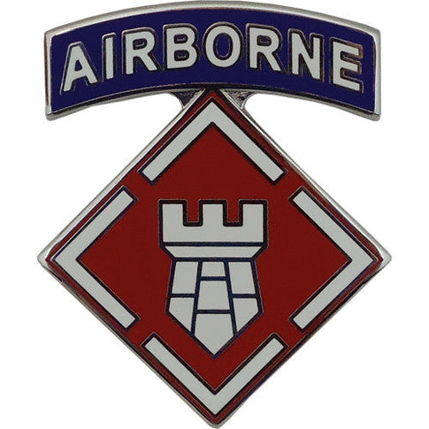 20th Engineer Brigade With Airborne Tab Combat Service Identification Badge