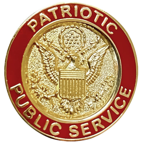 Patriotic Public Service Lapel Button
