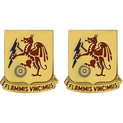 2nd Chemical Battalion Unit Crest (Flammis Vincimus) - Sold in Pairs