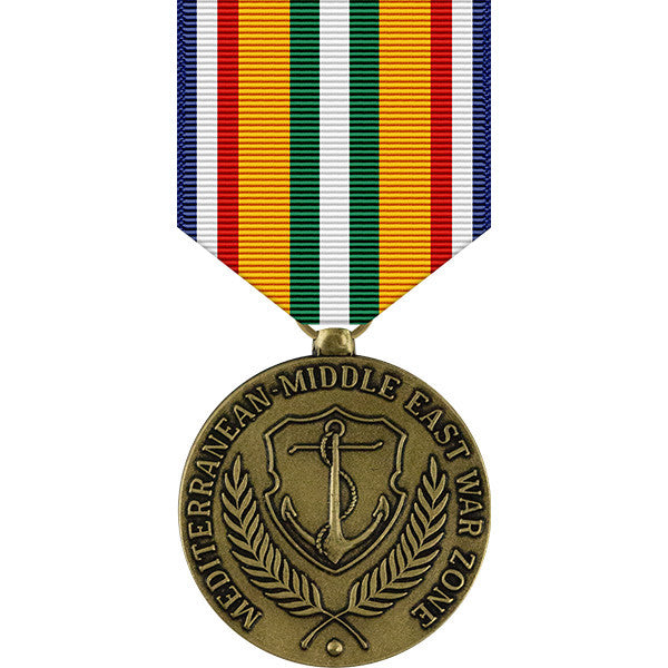 Merchant Marine Mediterranean-Middle East War Zone Medal Military Medals 