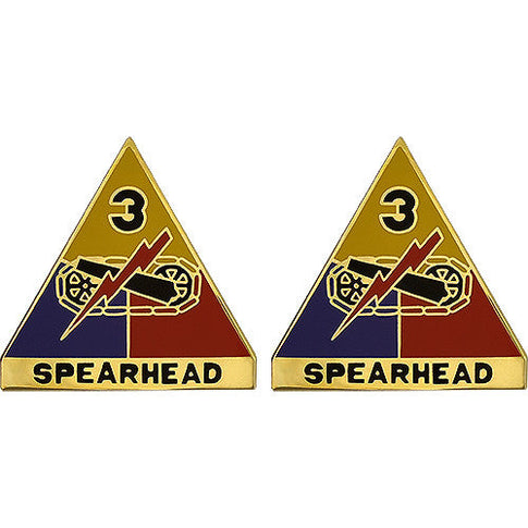 3rd Armored Division Unit Crest (Spearhead) - Sold in Pairs