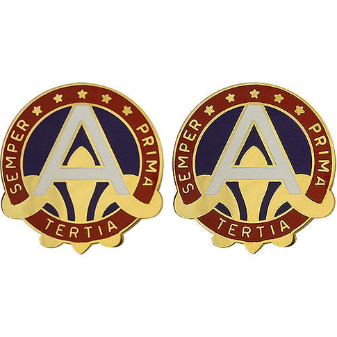 3rd Army Unit Crest (Semper Prima Tertia) - Sold in Pairs