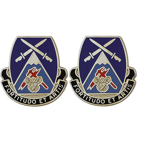 Special Troops Battalion, 3rd Brigade, 10th Mountain Division Unit Crest (Fortitudo Et Artis) - Sold in Pairs