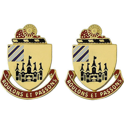3rd Support Battalion Unit Crest (Roulons Et Passons) - Sold in Pairs