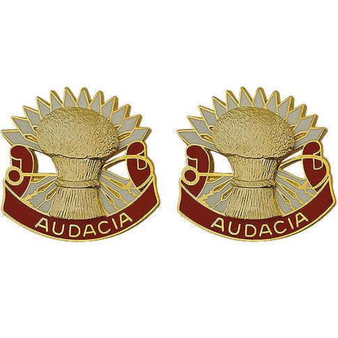 4th ADA (Air Defense Artillery) Unit Crest (Audacia) - Sold in Pairs