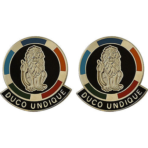 Special Troops Battalion, 4th Brigade, 25th Infantry Division Unit Crest (Duco Undique) - Sold in Pairs