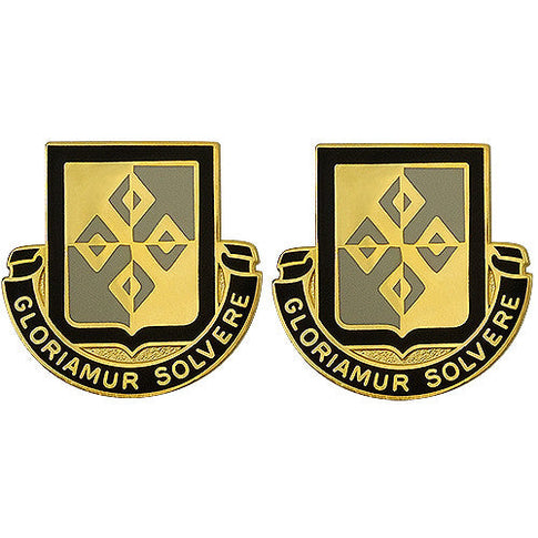 4th Finance Battalion Unit Crest (Gloriamur Solvere) - Sold in Pairs