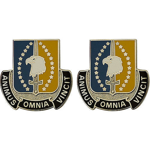 4th Maneuver Enhancement Brigade Unit Crest (Animus Omnia Vincit) - Sold in Pairs