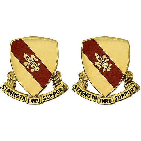 4th Support Battalion Unit Crest (Strength Thru Support) - Sold in Pairs
