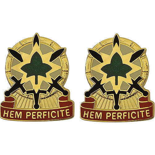 4th Sustainment Brigade Unit Crest (Hem Perficite) Army Unit Crests 
