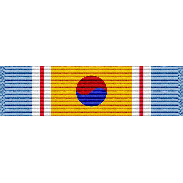 Republic of Korea (ROK) Korean War Service Medal Thin Ribbon (with Device) Ribbons 