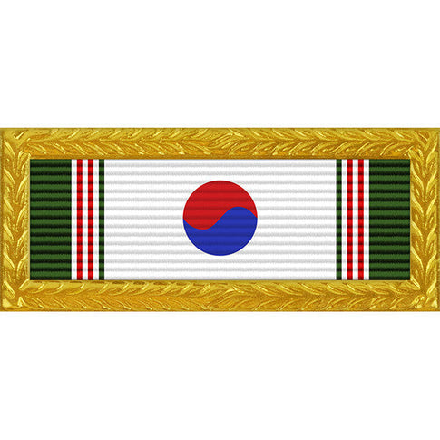 Republic of Korea Presidential Unit Citation - Thin Ribbon with Army Frame