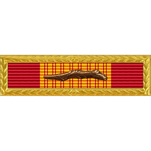 Republic of Vietnam (RVN) Gallantry Cross Unit Citation - Thin Ribbon - AF/N/MC/CG Frame