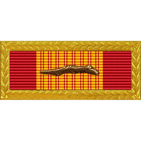 Republic of Vietnam (RVN) Gallantry Cross Unit Citation - Thin Ribbon - Army Frame