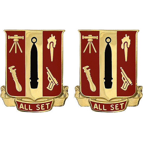 5th Ordnance Battalion Unit Crest (All Set) - Sold in Pairs