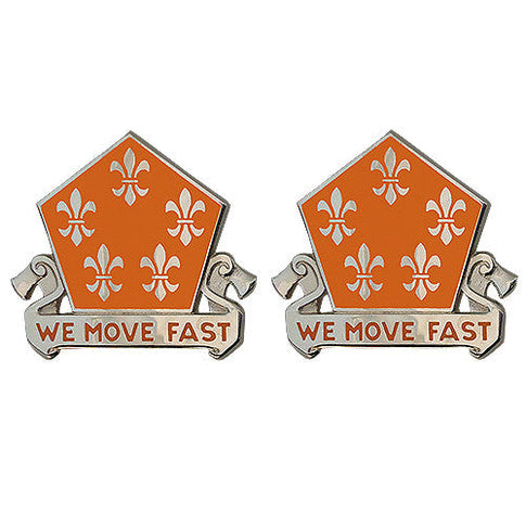 5th Signal Brigade Unit Crest (We Move Fast) - Sold in Pairs