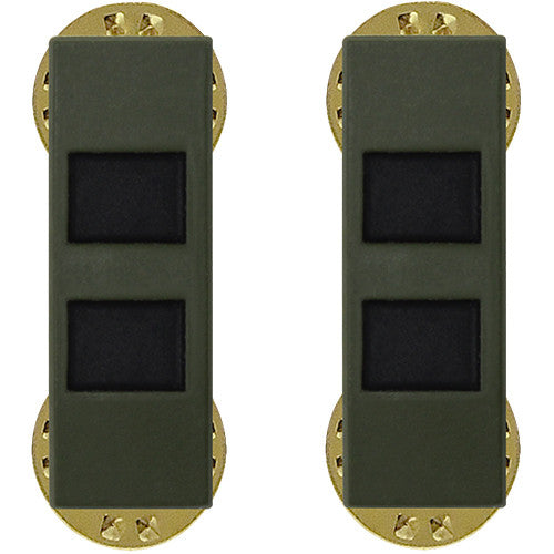 Army Subdued Black Metal Rank - Enlisted and Officer Rank 6622