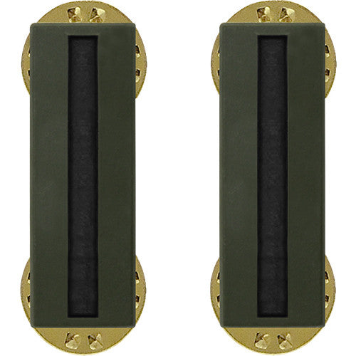 Army Subdued Black Metal Rank - Enlisted and Officer Rank 6625